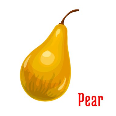 Armut meyve gıda tasarımı için izole karikatür simgesi