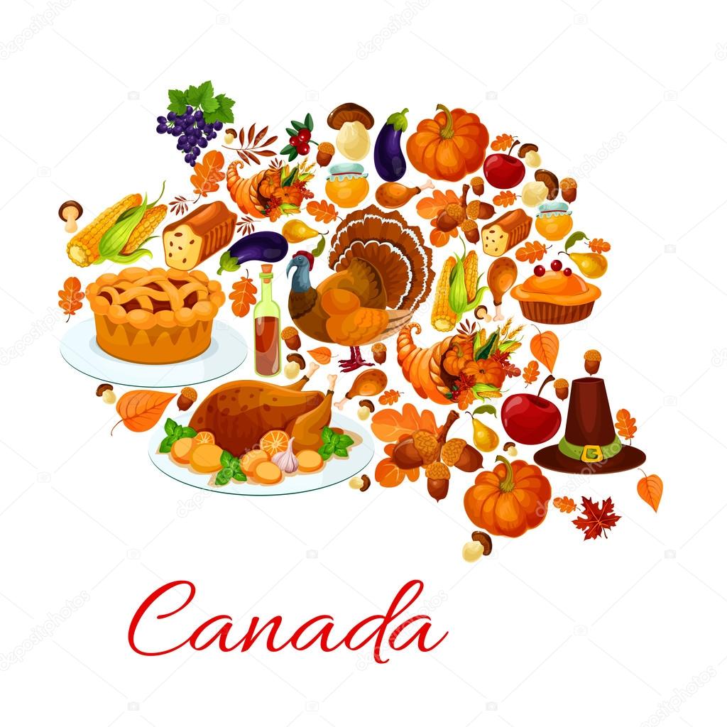 感恩节假期中加拿大的符号地图形状图库矢量图©VectorTradition 127519516