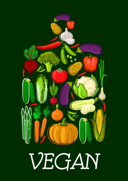 Vegan healthy vegetables cutting board icon — Stock vektor