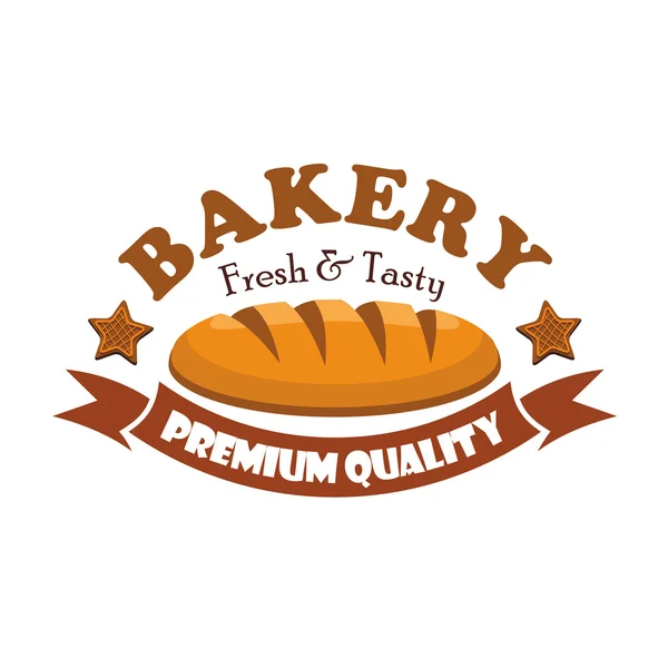 Fresh and tasty bread bagel. Bakery emblem — Διανυσματικό Αρχείο