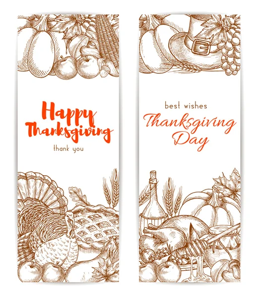 Şükran günü kabataslak retro afiş tebrik
