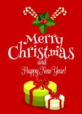 Noel tebrik kartı hediye kutusu