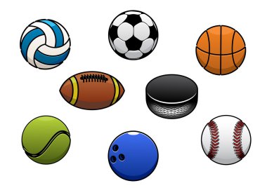 İzole Icons set spor top vektör
