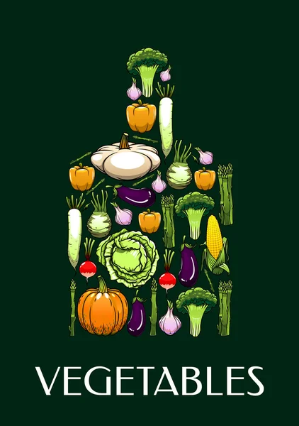 Icono de tabla de cortar con iconos de verduras saludables — Vector de stock
