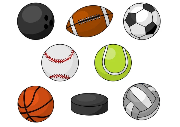 Sport balls isolated vector icons — Stock Vector