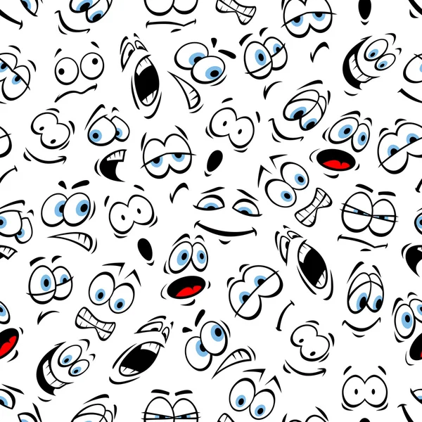 Emoticons padrão de emoções do rosto humano — Vetor de Stock