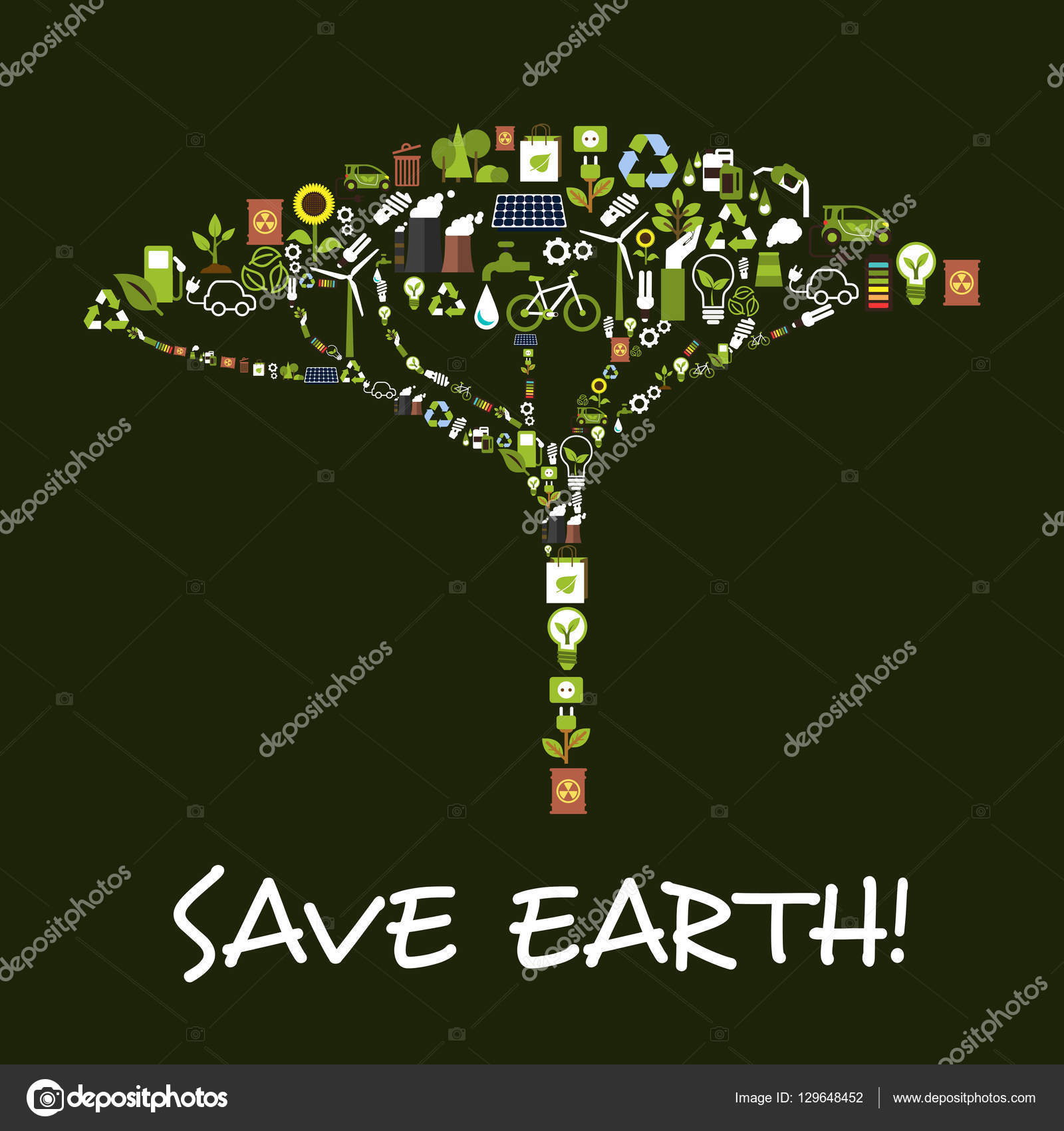 Save Earth affiche de protection de l'environnement ou de l