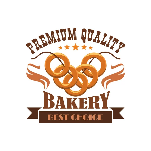Bakery shop menu sticker, emblem, business label — Stock Vector