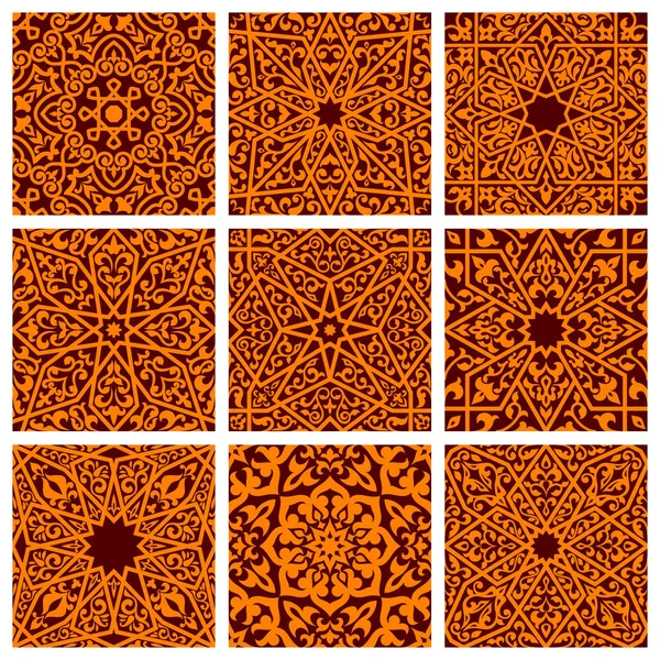Arabe motifs ornementaux sans couture milieux — Image vectorielle