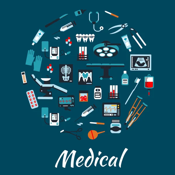 Медичний інфографічний плакат фон — стоковий вектор