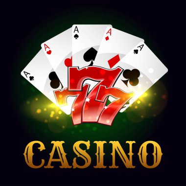 Casino poker oyun kartları, şanslı sayı