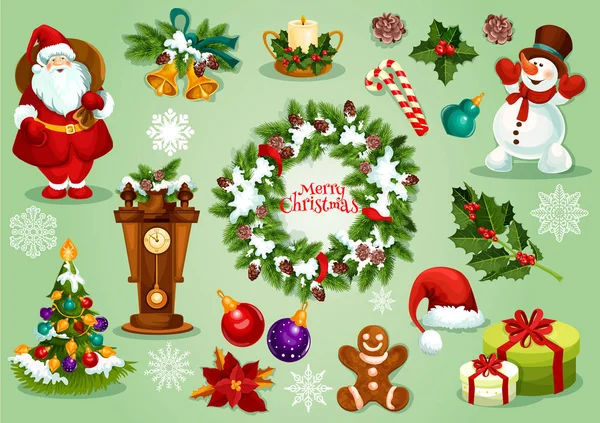 Vánoce a nový rok ikona pro slavnostní design — Stockový vektor