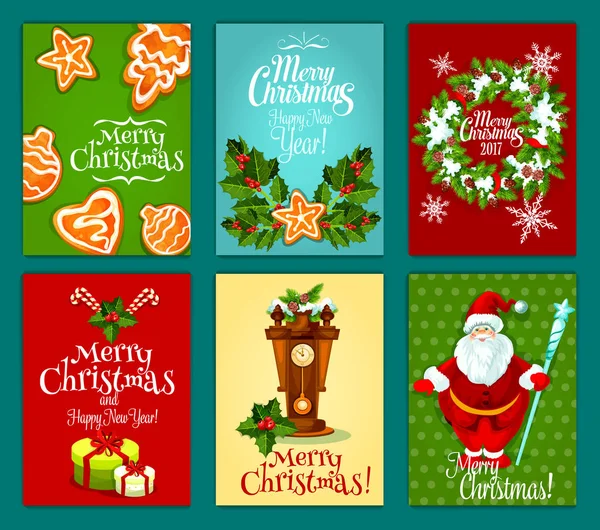 Boże Narodzenie kartki świątecznej i plakat — Wektor stockowy