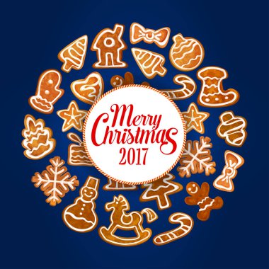 Neşeli Noel 2017 zencefilli kurabiye