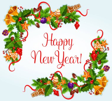 2017 yeni yıl vektör tebrik kartı