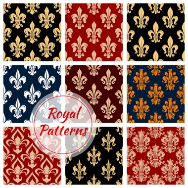 Fleur-de-Lys Fransız Kraliyet seamless modeli