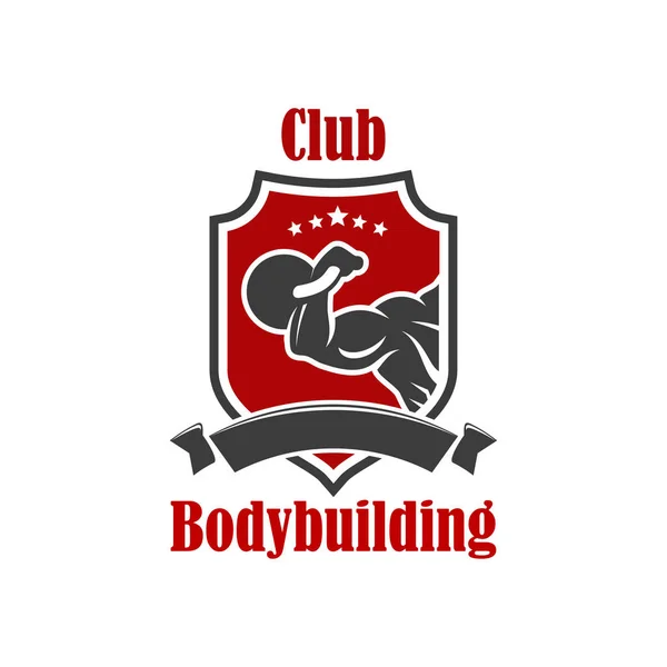 Bodybuilding sport club vector teken — Stockvector