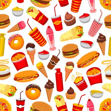 Fast food yemek seamless modeli