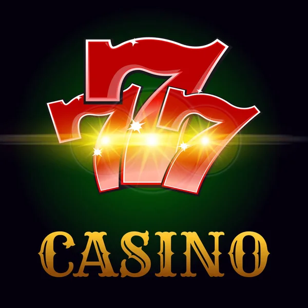 Casino vektör poster şanslı numara ile — Stok Vektör