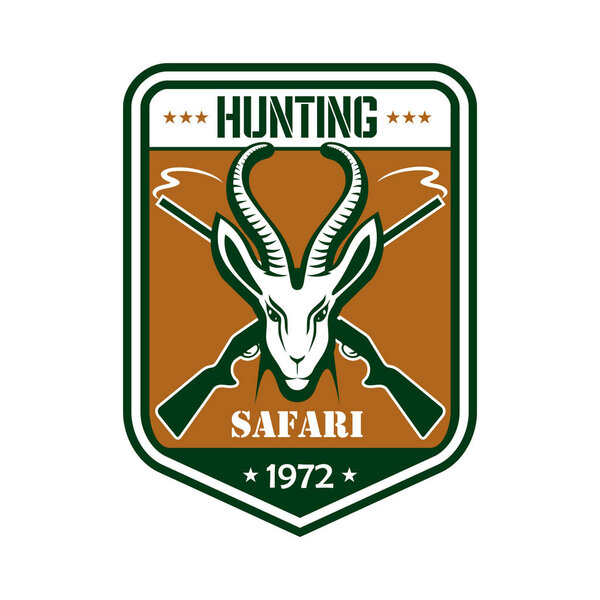 Векторный значок охотничьего клуба Safari
