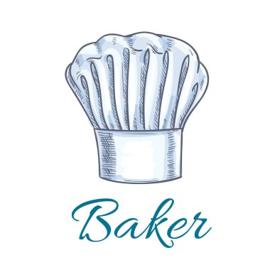 Menü tasarımı için kabataslak chef şapka veya baker kap