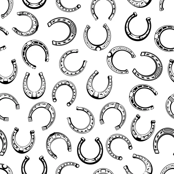 Hästskor seamless mönster — Stock vektor