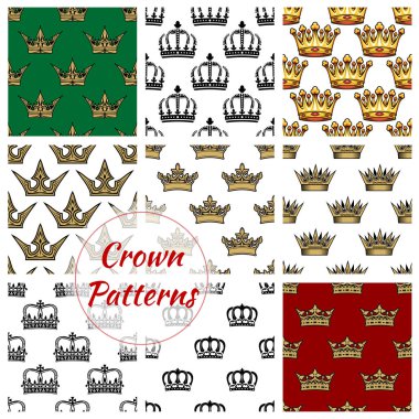 Royal crown Dikişsiz desen arka plan