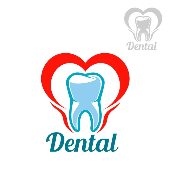 Vector dental aislado icono del diente — Vector de stock