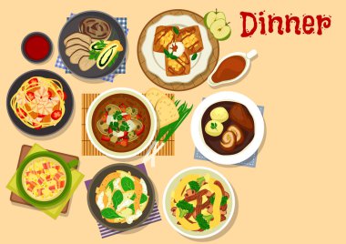 Cafe menü tasarımı için sağlıklı yemek simgesi