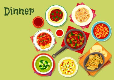 Meyve tatlı ile öğle yemekleri simgesi