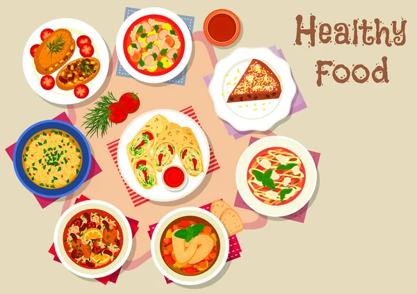 Tatlı sağlıklı gıda yemek simgesi — Stok Vektör