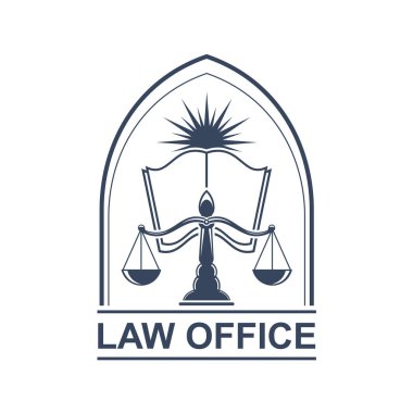 Lega Merkezi veya hukuk office simge ölçeği ve kitap