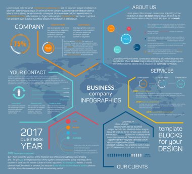 İş şirket vektör infographics grafik diyagramı