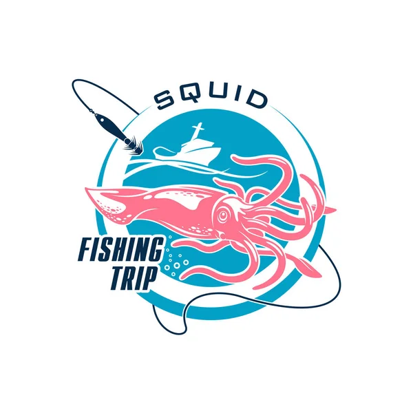Το άθλημα αλιεία στρογγυλή σύμβολο σχεδιασμού — Διανυσματικό Αρχείο