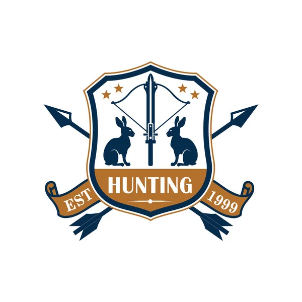 狩猟スポーツ クラブ紋章のバッジ デザイン — ストックベクタ