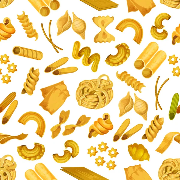 Italian pasta seamless pattern background — Stock Vector