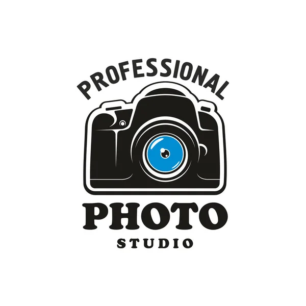 Símbolo de fotografía y estudio fotográfico, diseño de emblema — Vector de stock