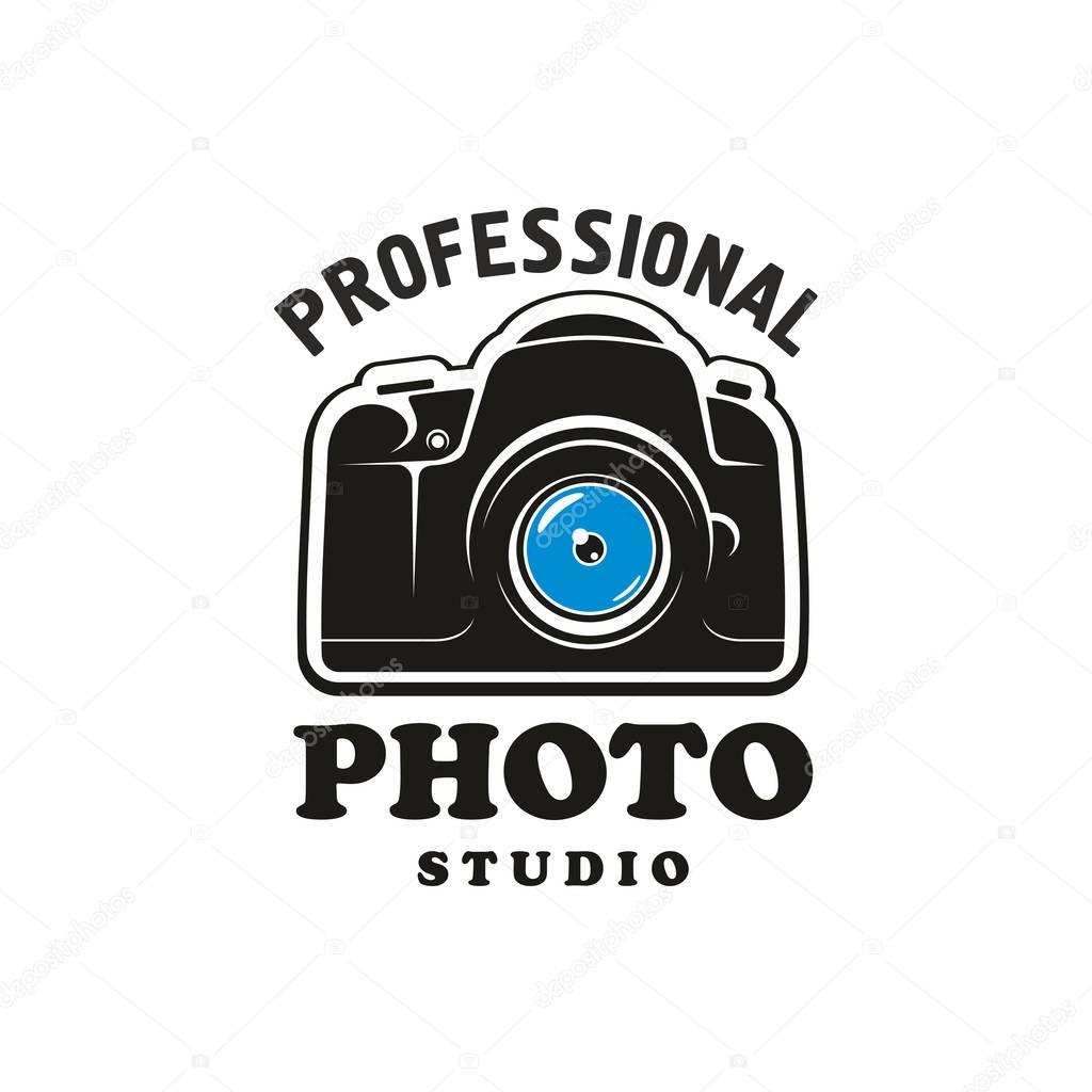 Photography and photo studio symbol, emblem design