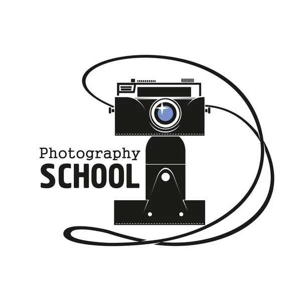 Fotografia escola câmera vetor ícone — Vetor de Stock