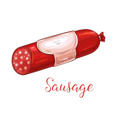 Sosis kielbasa vektör izole simgesi