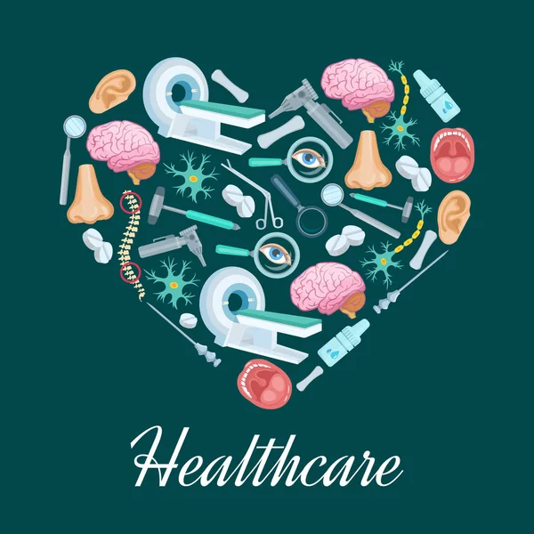 Healthcare medicine heart vector poster — Stock Illustration Healthcare medicine heart vector poster Royalty Free Stock Illustrations