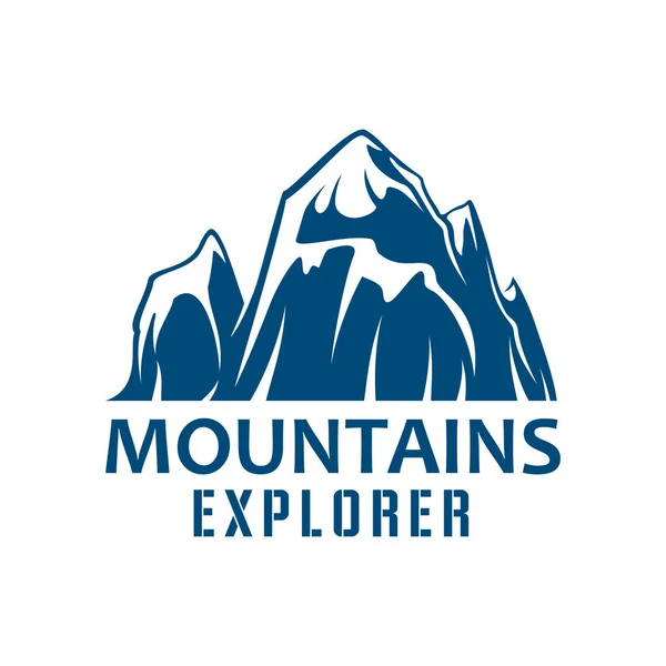 Symbole d'expédition des montagnes pour le design sportif — Image vectorielle