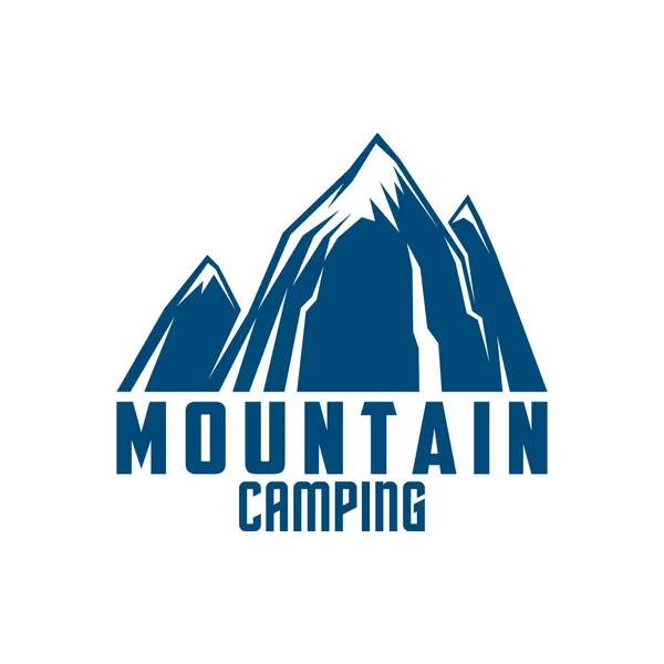 Camping de montagne et symbole d'aventure en plein air — Image vectorielle