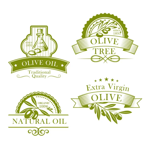 Zestaw ikon szablon wektor produktu oliwy z oliwek — Wektor stockowy