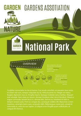 Doğa ve bahçeleri Derneği vektör poster