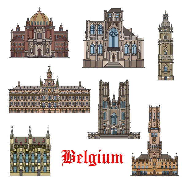 Знак бельгийского туристического дизайна — стоковый вектор