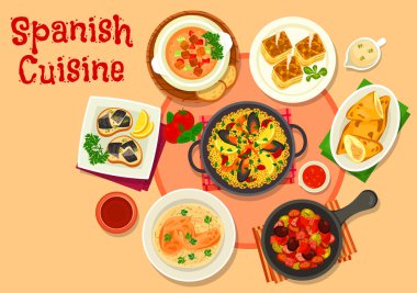 İspanyol mutfağının sağlıklı yemek yemekler simgesi