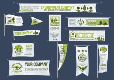 Eko iş için Pole ve asılı afiş şablon