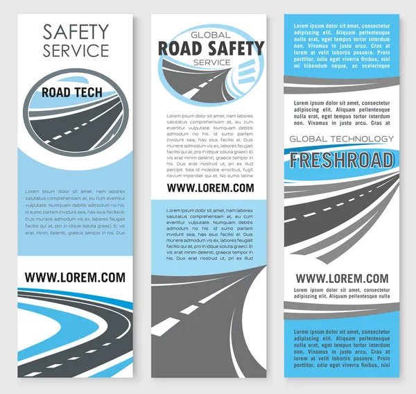 Διάνυσμα ασφάλειας οδικής κατασκευής υπηρεσία πανό — Διανυσματικό Αρχείο