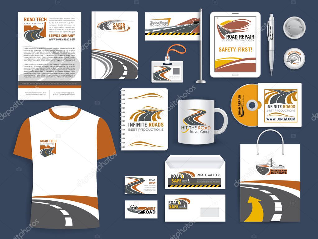 Corporate templates for road construction company